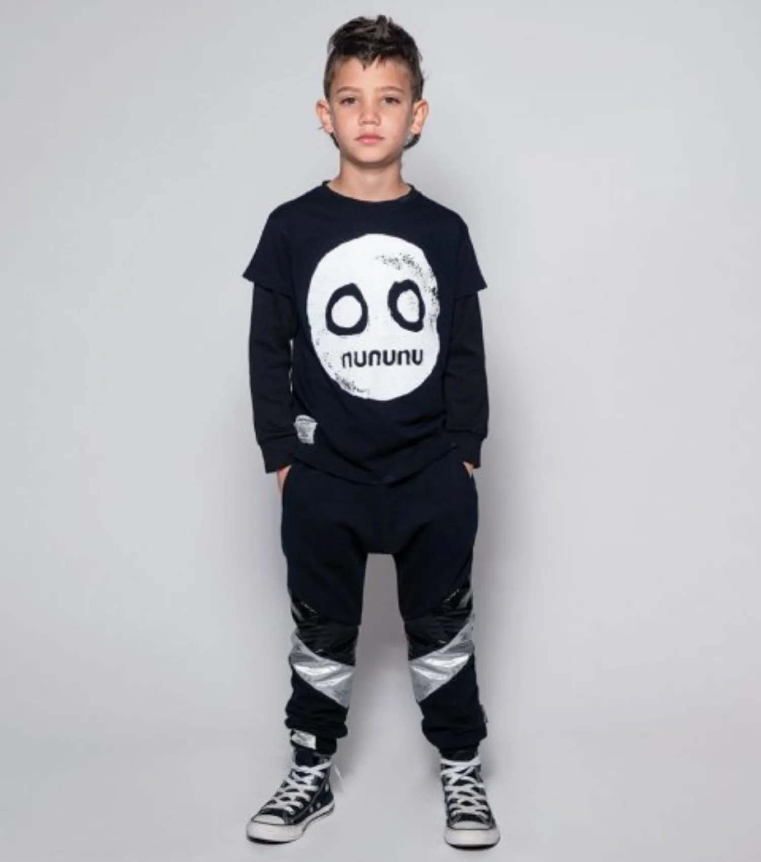 Nununu World Blouses> Smile Print T-Shirt Natural