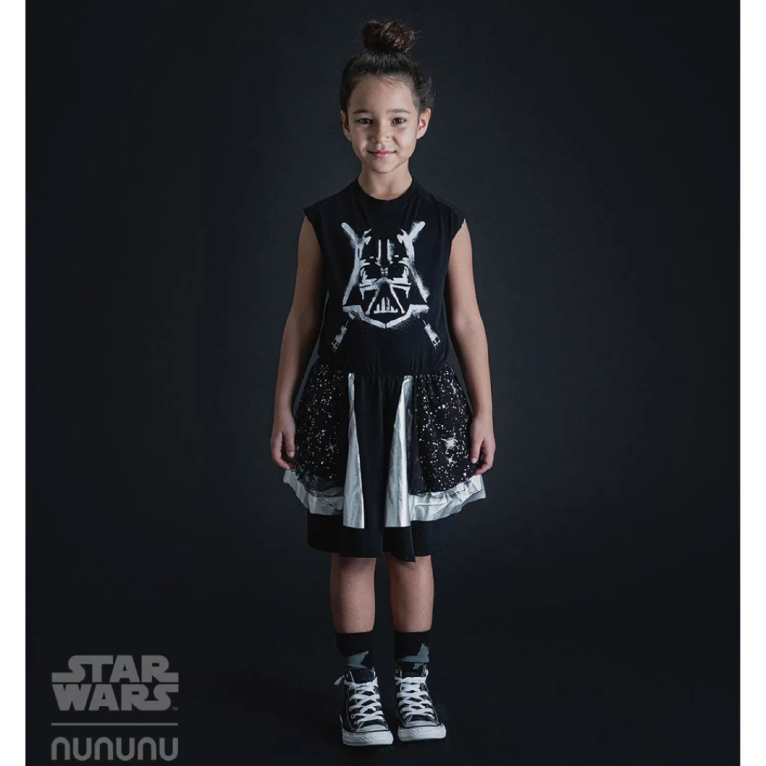Nununu World Overalls & Jumpsuits> Star Wars Darth Vader Layered Galaxy Dress
