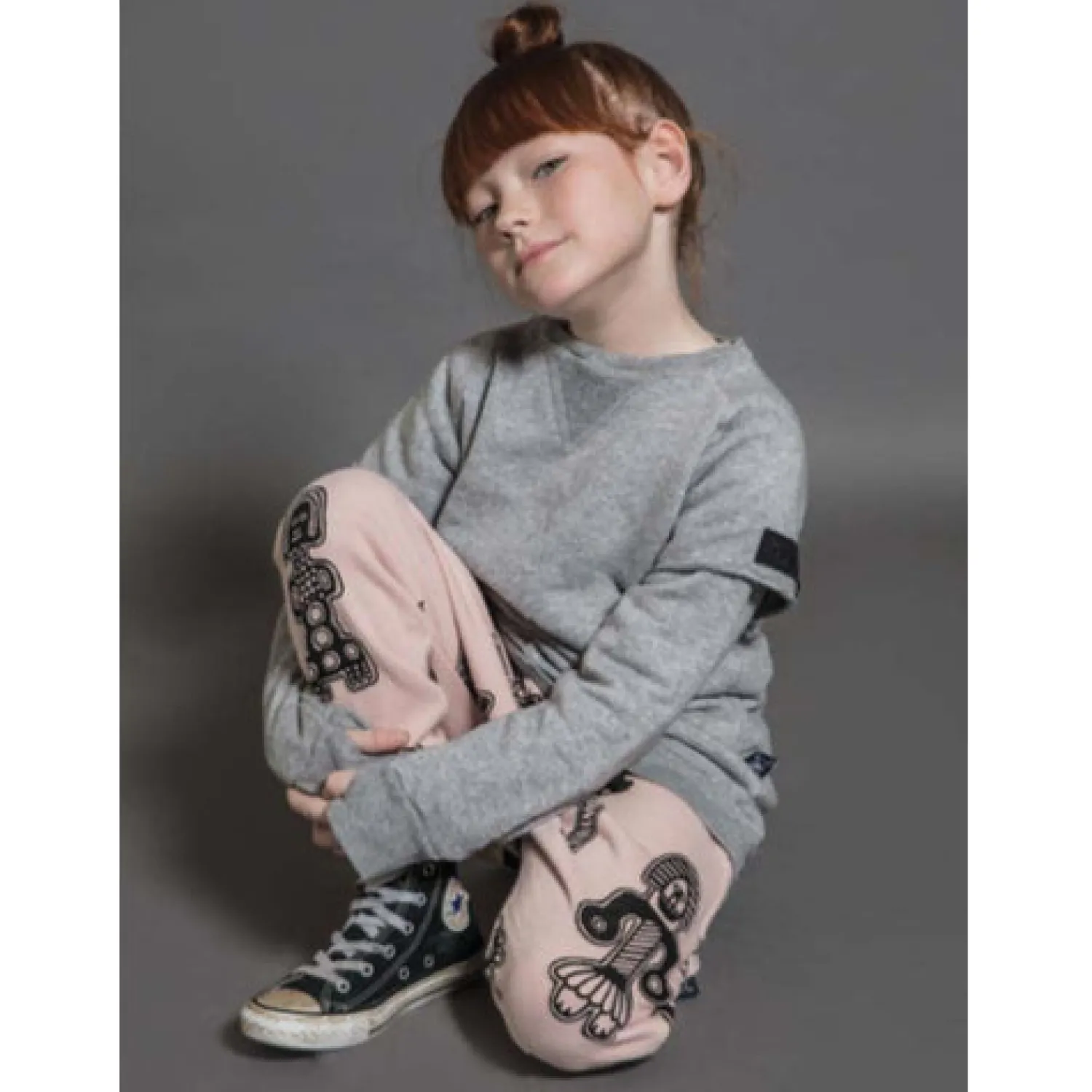 Nununu World Hoodies> Twofer Sweatshirt Heather Grey