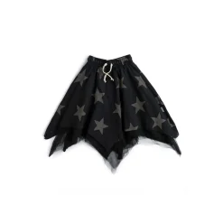 Nununu World Dresses> Voile Star Flowy Skirt Black