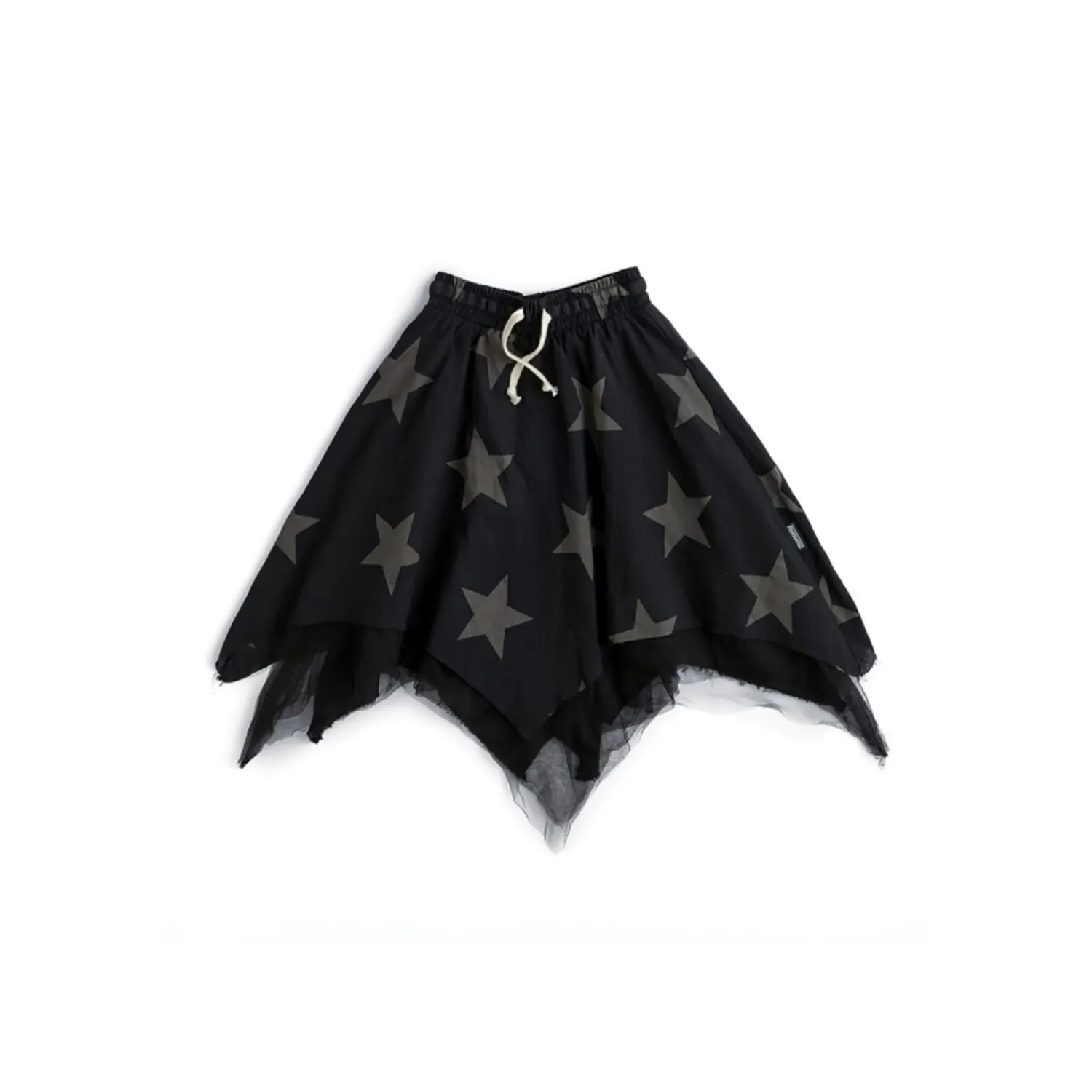 Nununu World Dresses> Voile Star Flowy Skirt Black