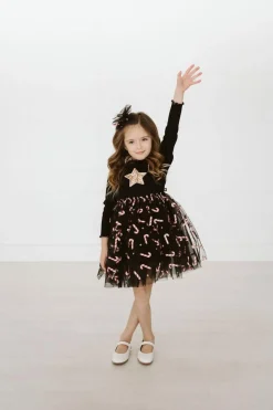 Petite Hailey Overalls & Jumpsuits> Candy Cane Tutu Dress Black