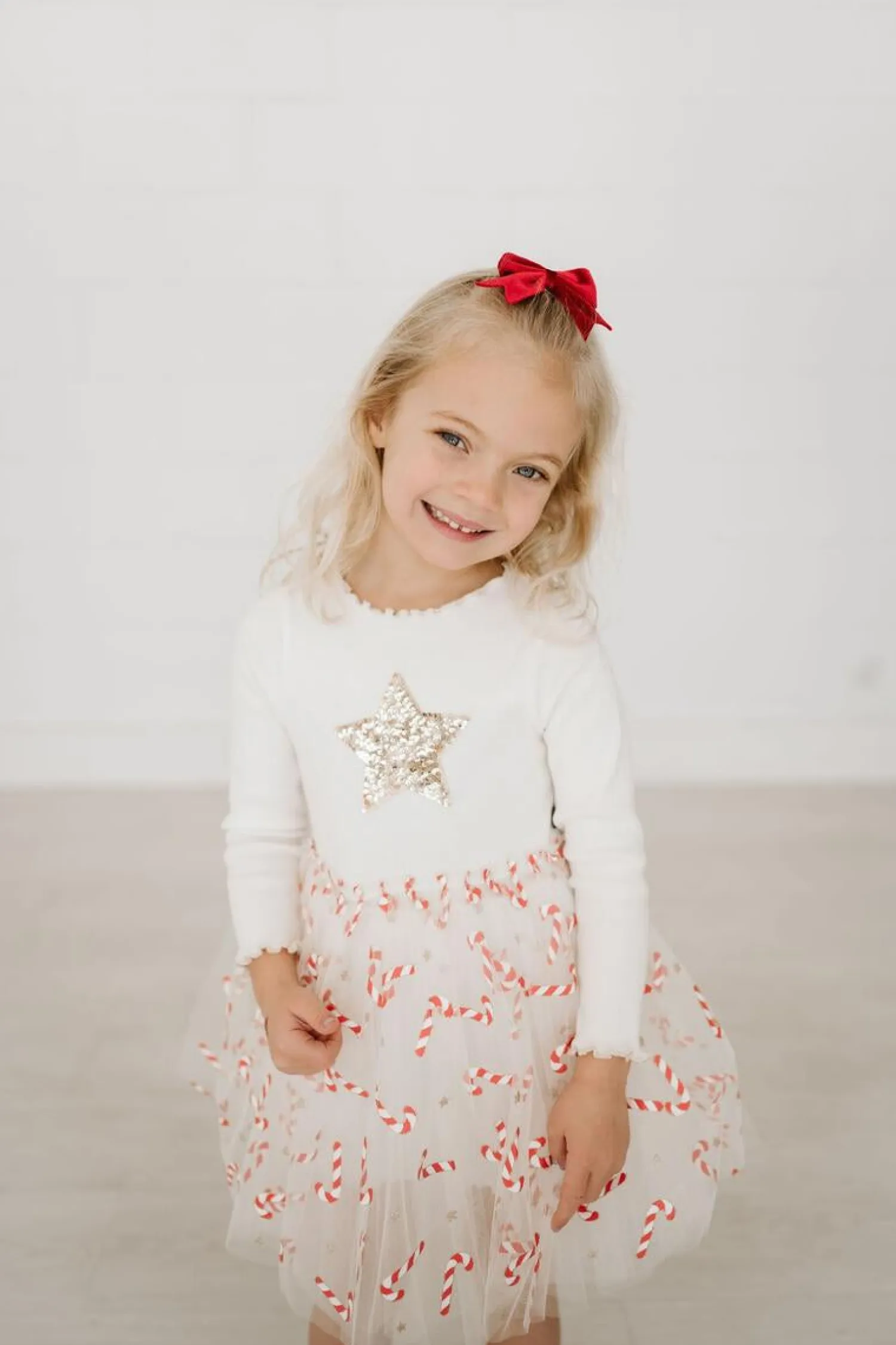 Petite Hailey Overalls & Jumpsuits> Candy Cane Tutu Dress White