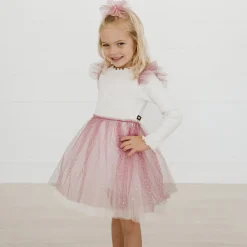 Petite Hailey Overalls & Jumpsuits> Girl Frill Flower Tutu Dress Pink