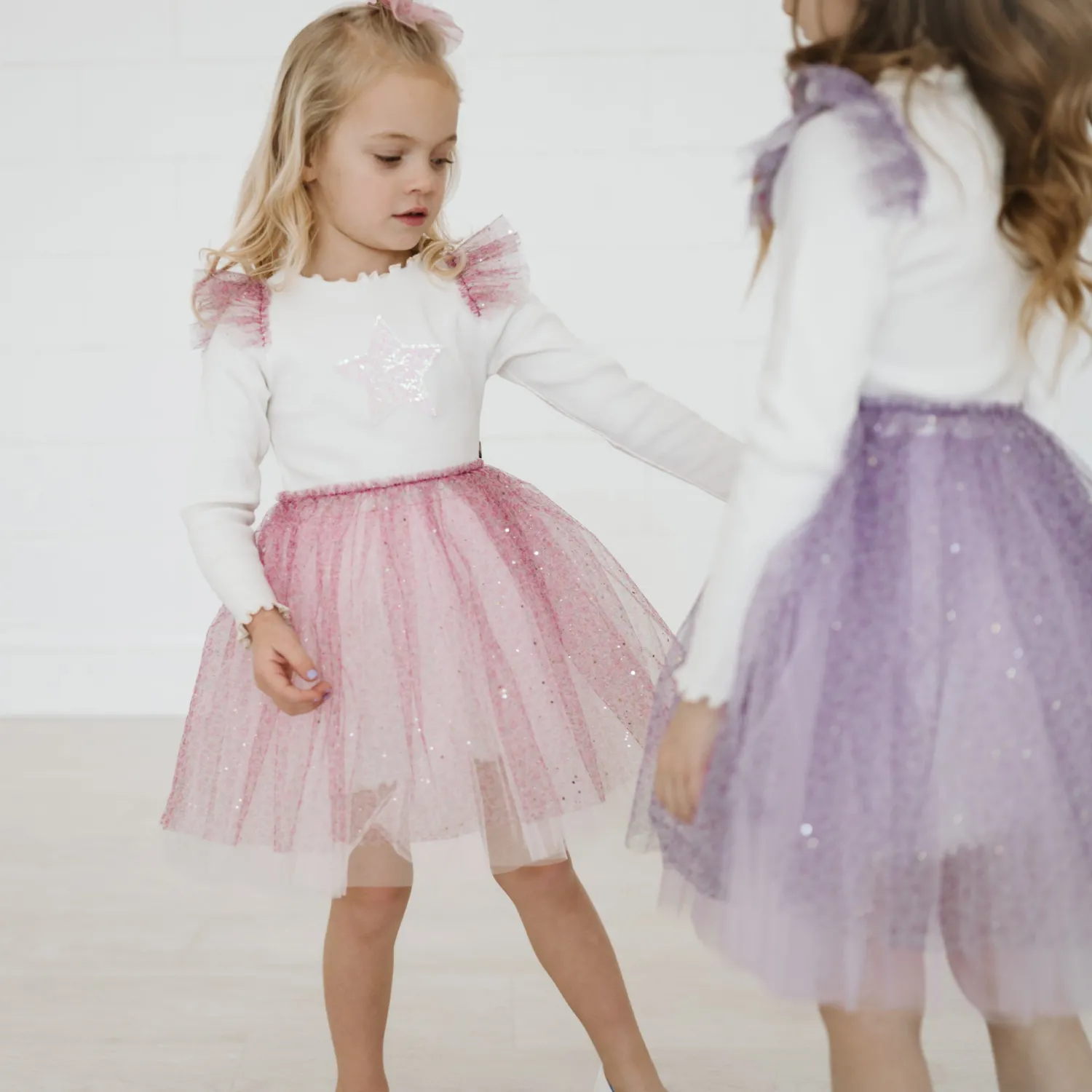 Petite Hailey Overalls & Jumpsuits> Girl Frill Flower Tutu Dress Pink