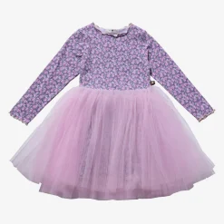 Petite Hailey Overalls & Jumpsuits> Girl Vintage Flower 3 Tutu Dress Pink