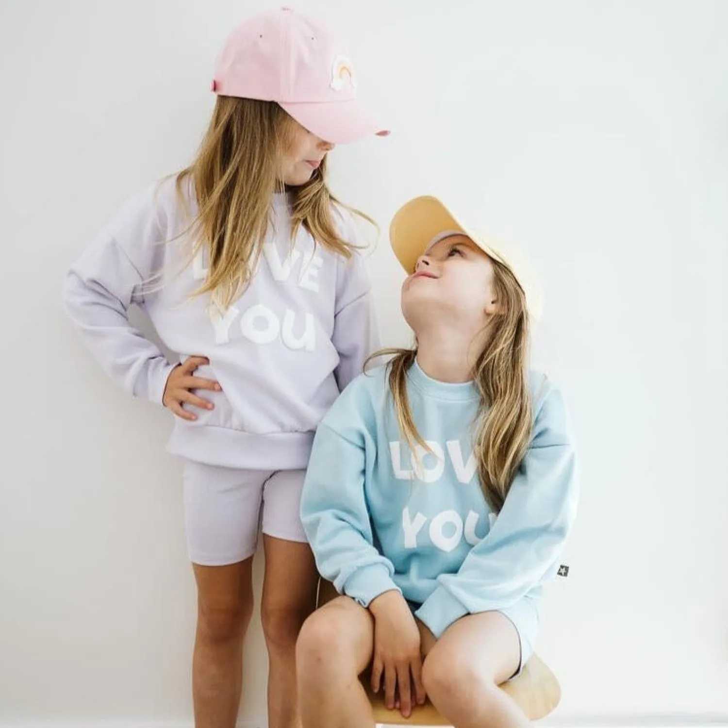 Petite Hailey Hoodies> Love U Sweatshirts Blue