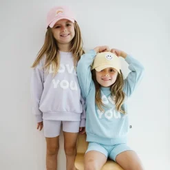Petite Hailey Hoodies> Love U Sweatshirts Lilac