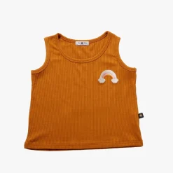 Petite Hailey Face Masks> Patch Tanktop Mustard Smile