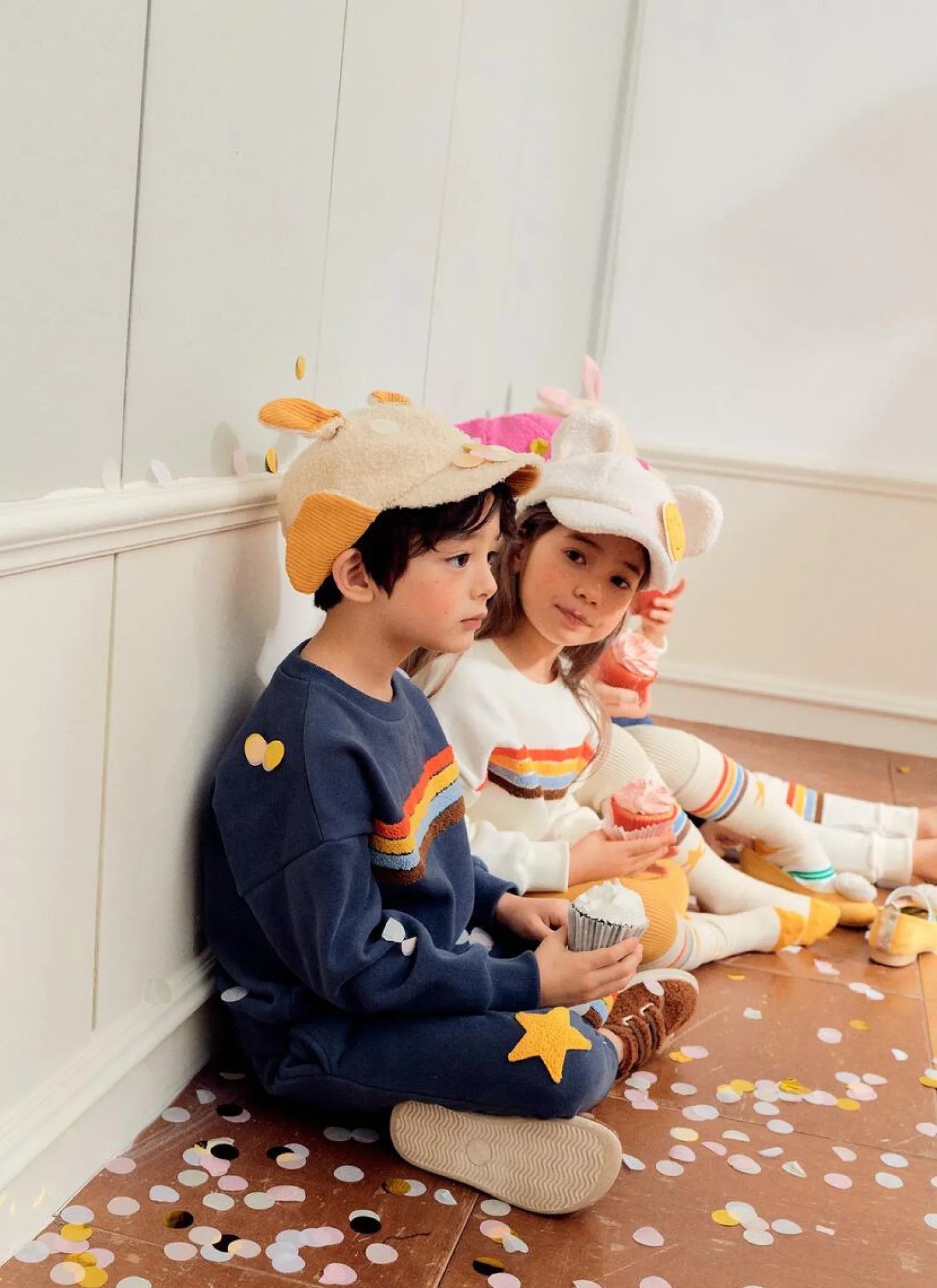 Petite Hailey Hoodies> Rainbow Star Sweatshirts Navy