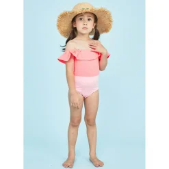Petite Hailey Beach> Ruffle Off The Shoulder Swim