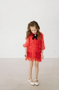 Petite Hailey Overalls & Jumpsuits> Six Layered Dress Red
