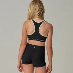 PLAY x PLAY Face Masks> Play Sports Bra | Black Ribbed