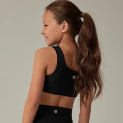 PLAY x PLAY Face Masks> Swift Sports Bra | Black Ribbed