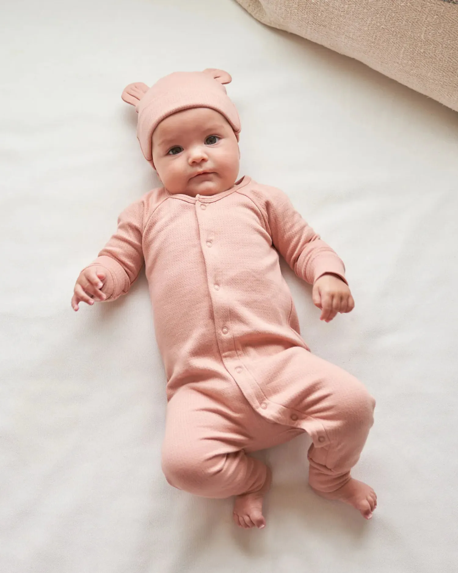 Quincy Mae Hats> Baby Bear Beanie || Rose