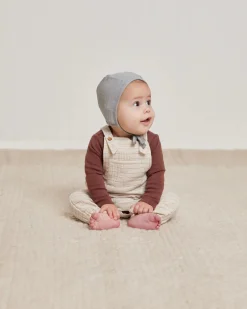 Quincy Mae Hats> Woven Baby Bonnet || Dusty Blue