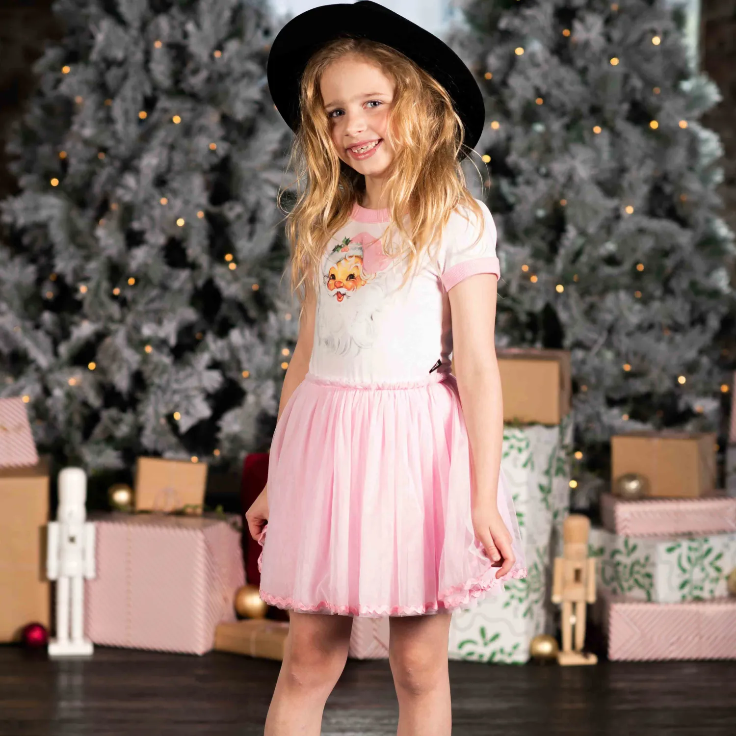 Rock Your Baby Overalls & Jumpsuits> Pink Santa Ss Circus Dress