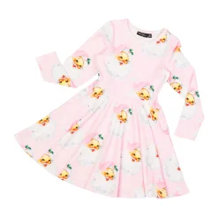 Rock Your Baby Overalls & Jumpsuits> Pink Santa Waisted Dress