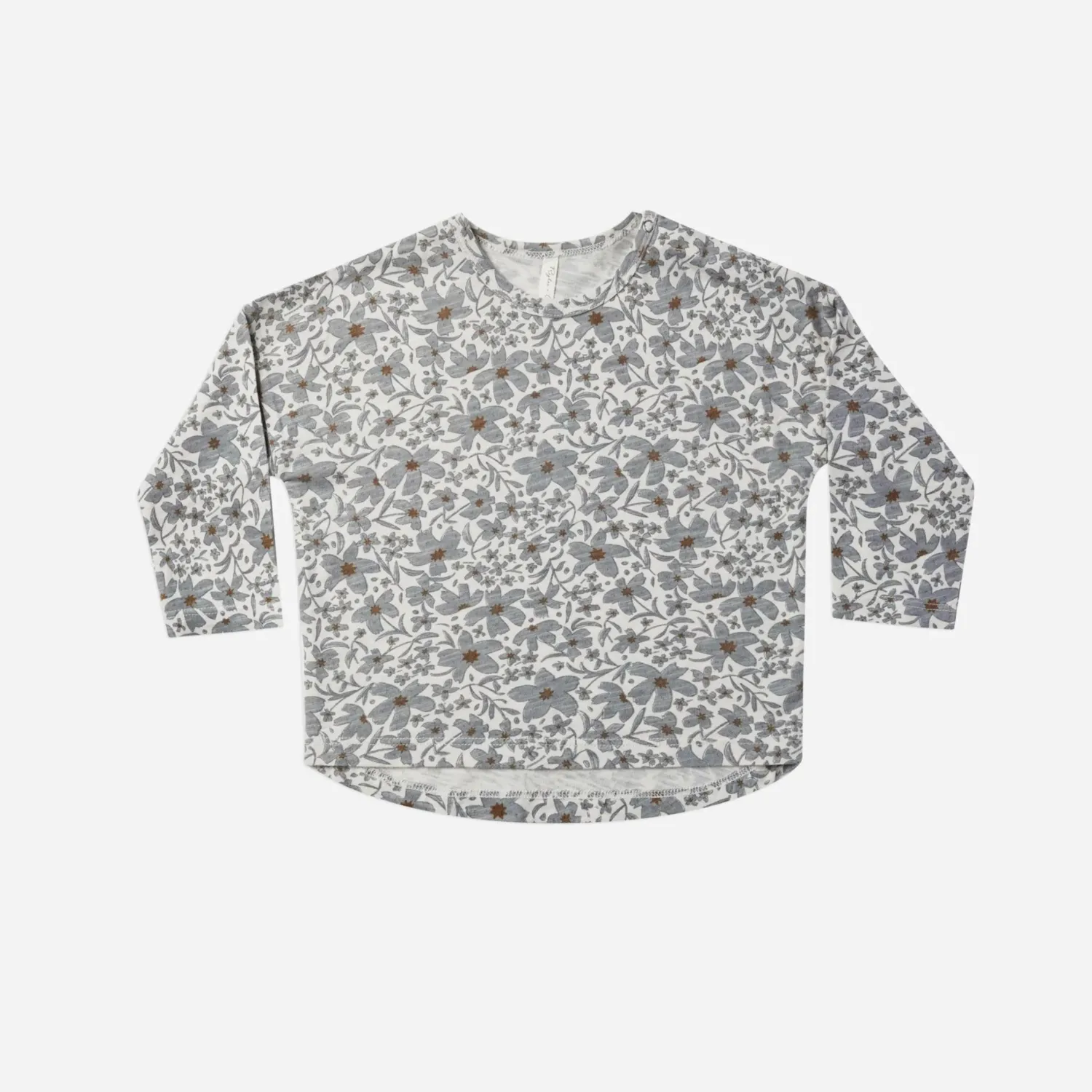Rylee And Cru Long Sleeve T Shirts>Rylee + Cru Baby Long Sleeve Tee || Georgia Blue Floral