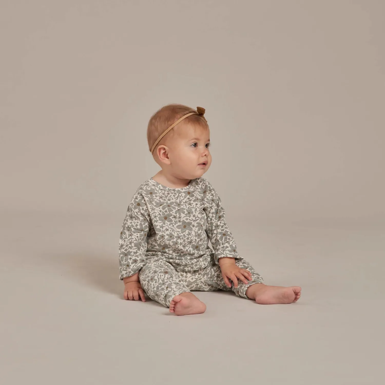 Rylee And Cru Long Sleeve T Shirts>Rylee + Cru Baby Long Sleeve Tee || Georgia Blue Floral