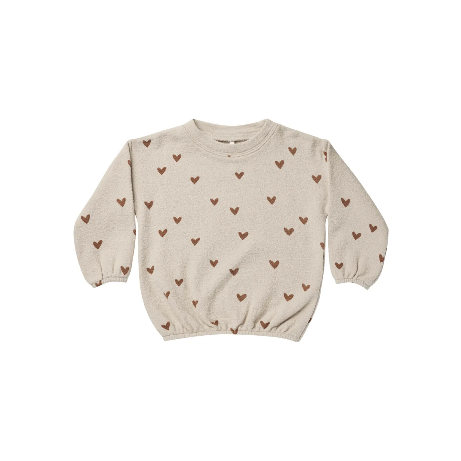 Rylee And Cru Long Sleeve T Shirts>Rylee + Cru Baby Slouchy Pullover Hearts