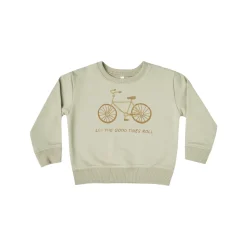 Rylee And Cru Hoodies>Rylee + Cru Bike Terry Sweatshirt Sage