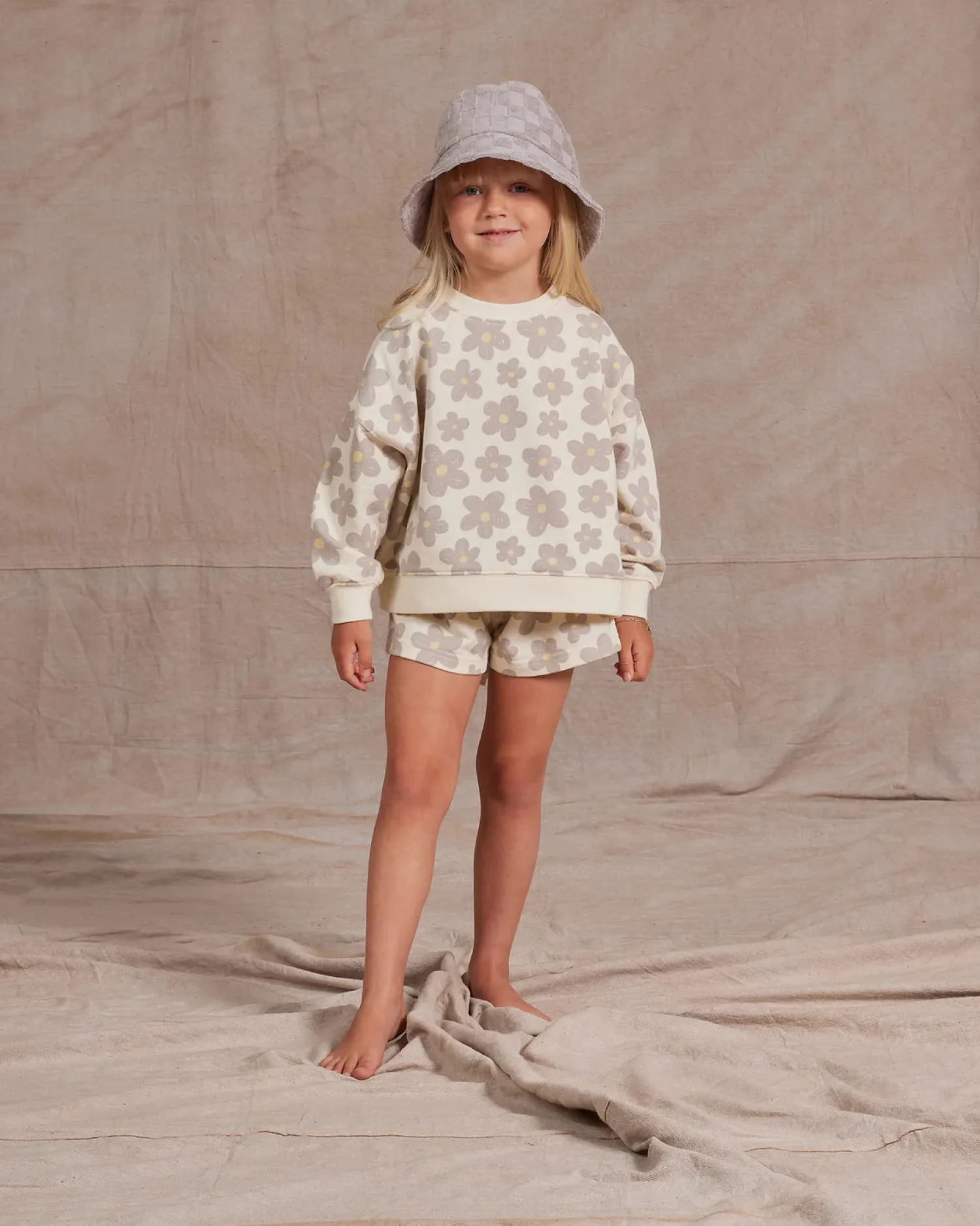 Rylee And Cru Face Masks>Rylee + Cru Boxy Pullover || Retro Floral