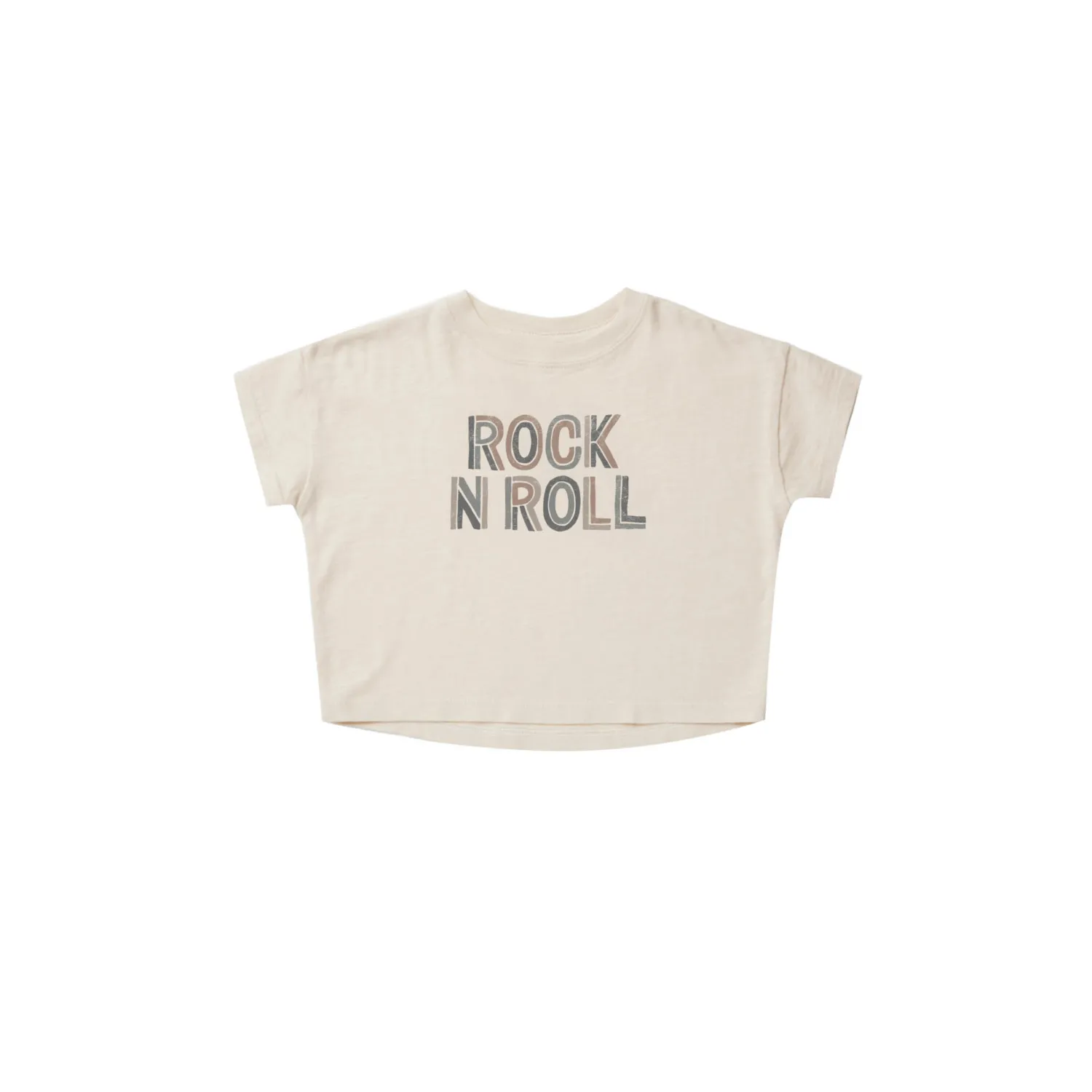 Rylee And Cru Long Sleeve T Shirts>Rylee + Cru Boxy Tee Rock 'N' Roll