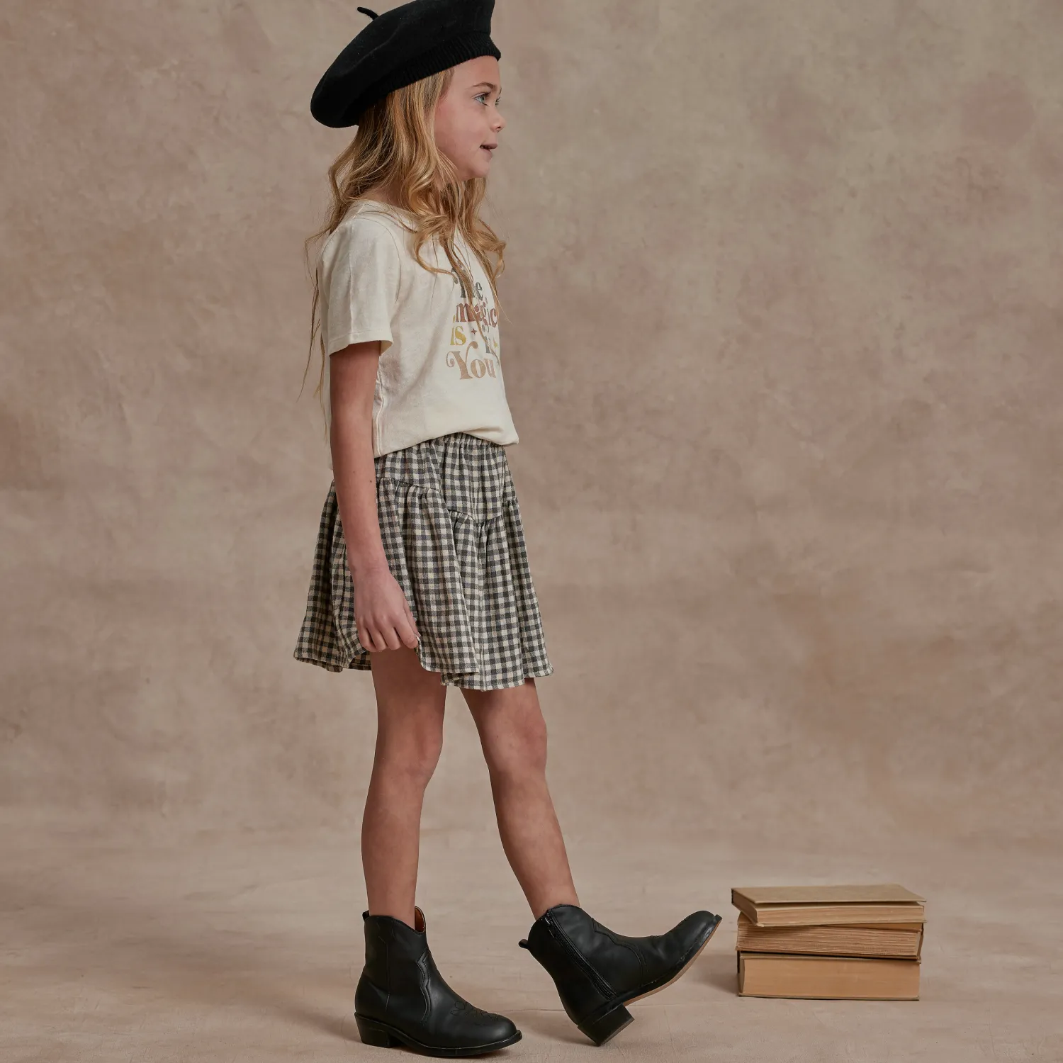 Rylee And Cru Long Sleeve T Shirts>Rylee + Cru Boxy Tee Rock 'N' Roll