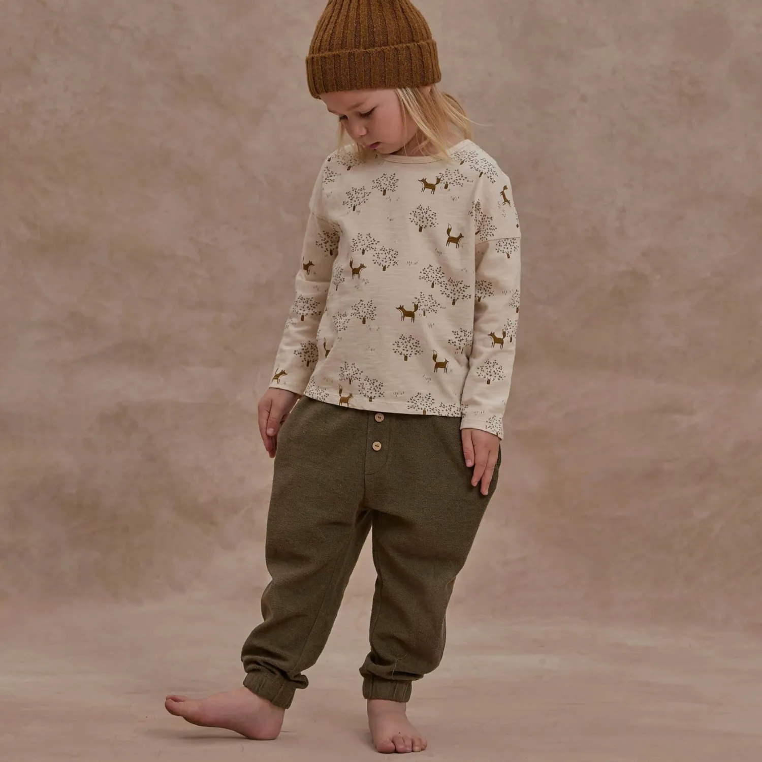 Rylee And Cru Pants>Rylee + Cru Button Jogger Pant || Army