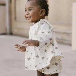 Rylee And Cru Shorts>Rylee + Cru Button Short || Grey Stars