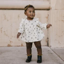 Rylee And Cru Shorts>Rylee + Cru Button Short || Grey Stars