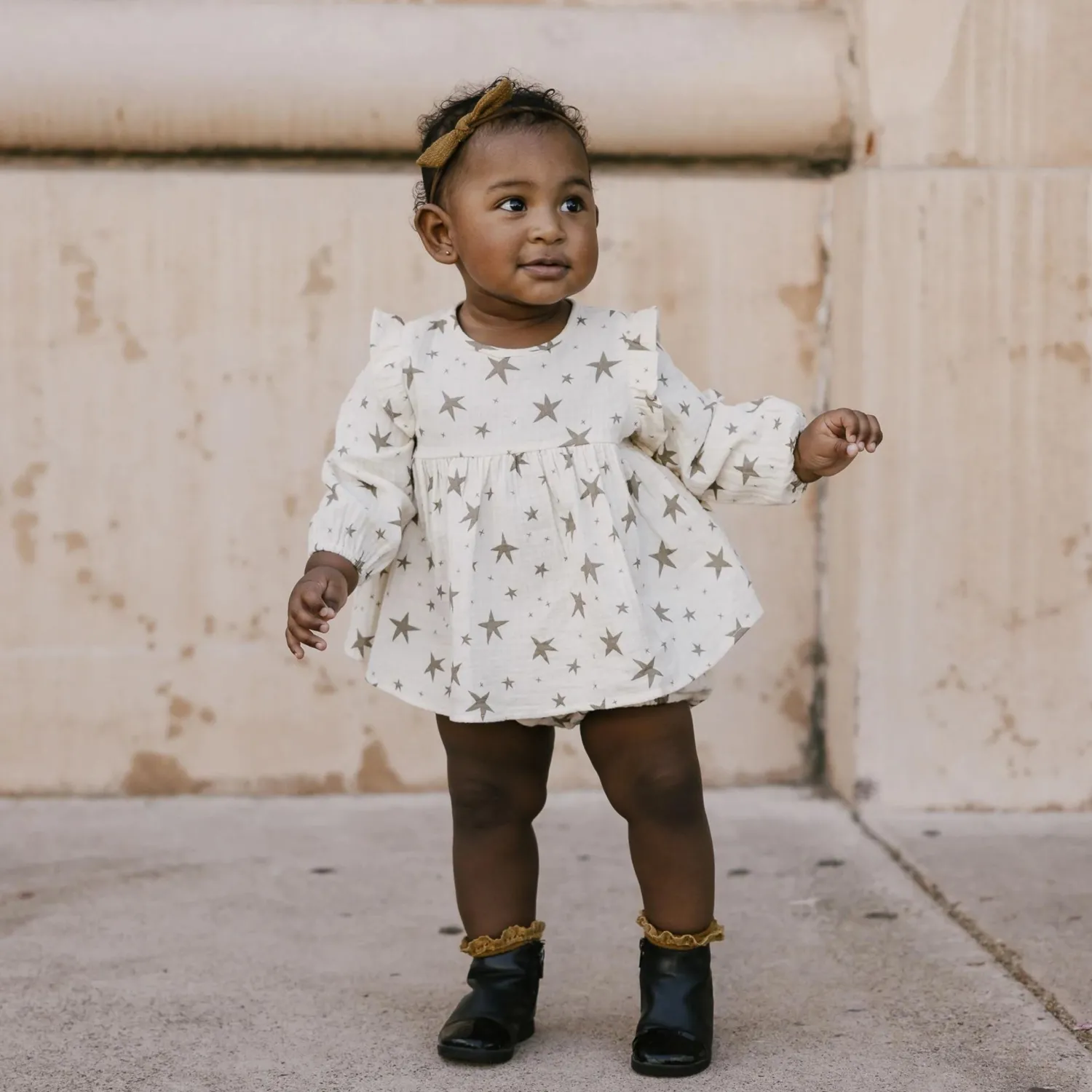Rylee And Cru Shorts>Rylee + Cru Button Short || Grey Stars