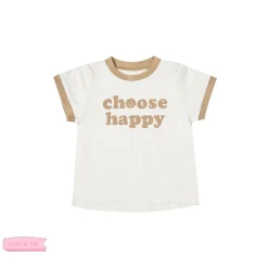 Rylee And Cru Long Sleeve T Shirts>Rylee + Cru Choose Happy Ringer