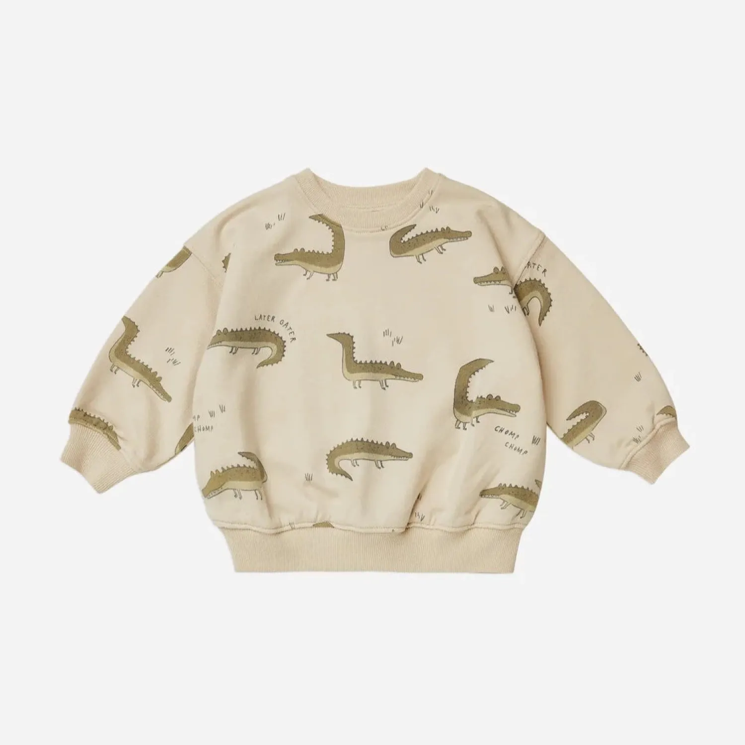 Rylee And Cru Sweatshirts>Rylee + Cru Crew Neck || Crocodiles