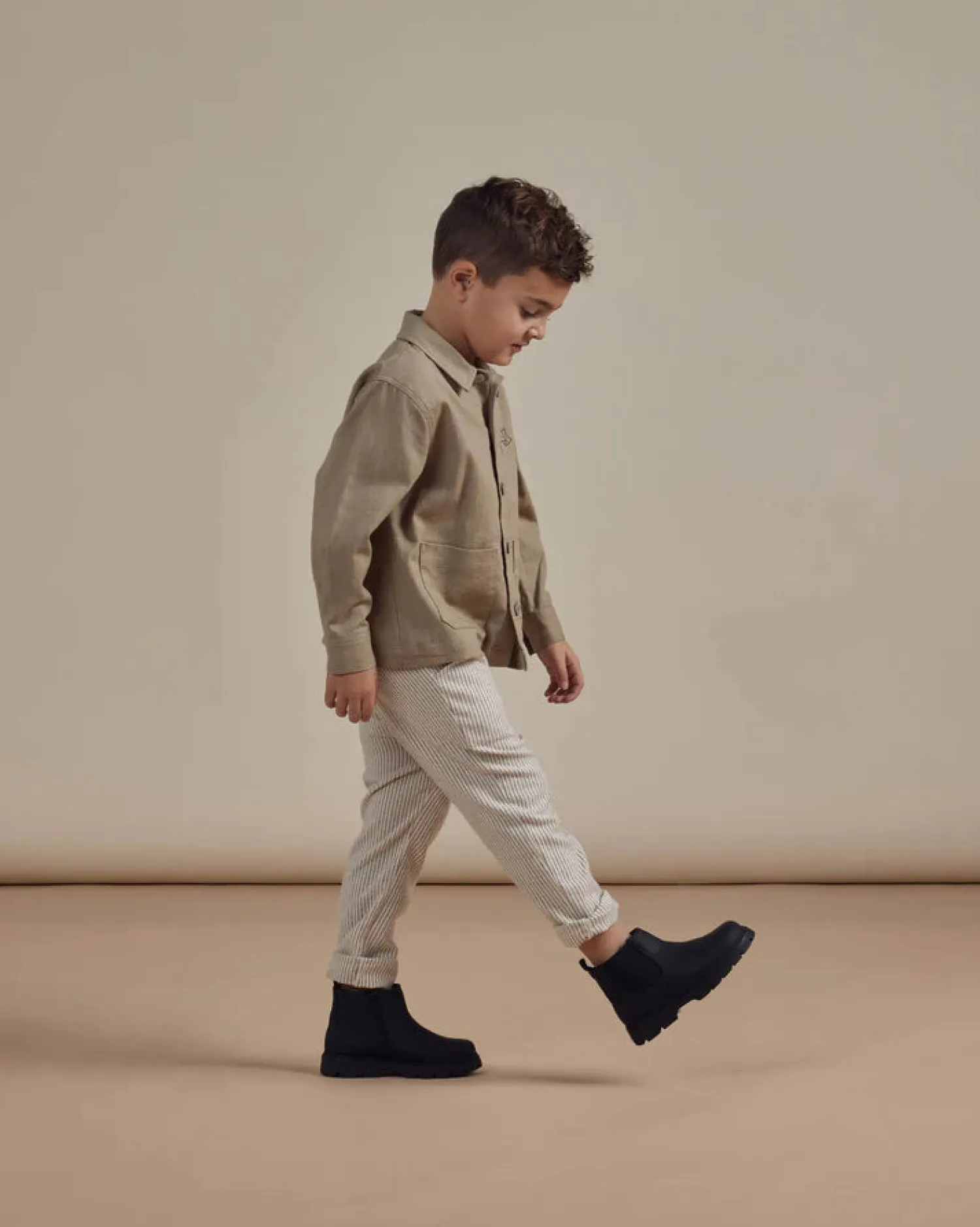 Rylee And Cru Pants>Rylee + Cru Ethan Trouser || Brass Pinstripe