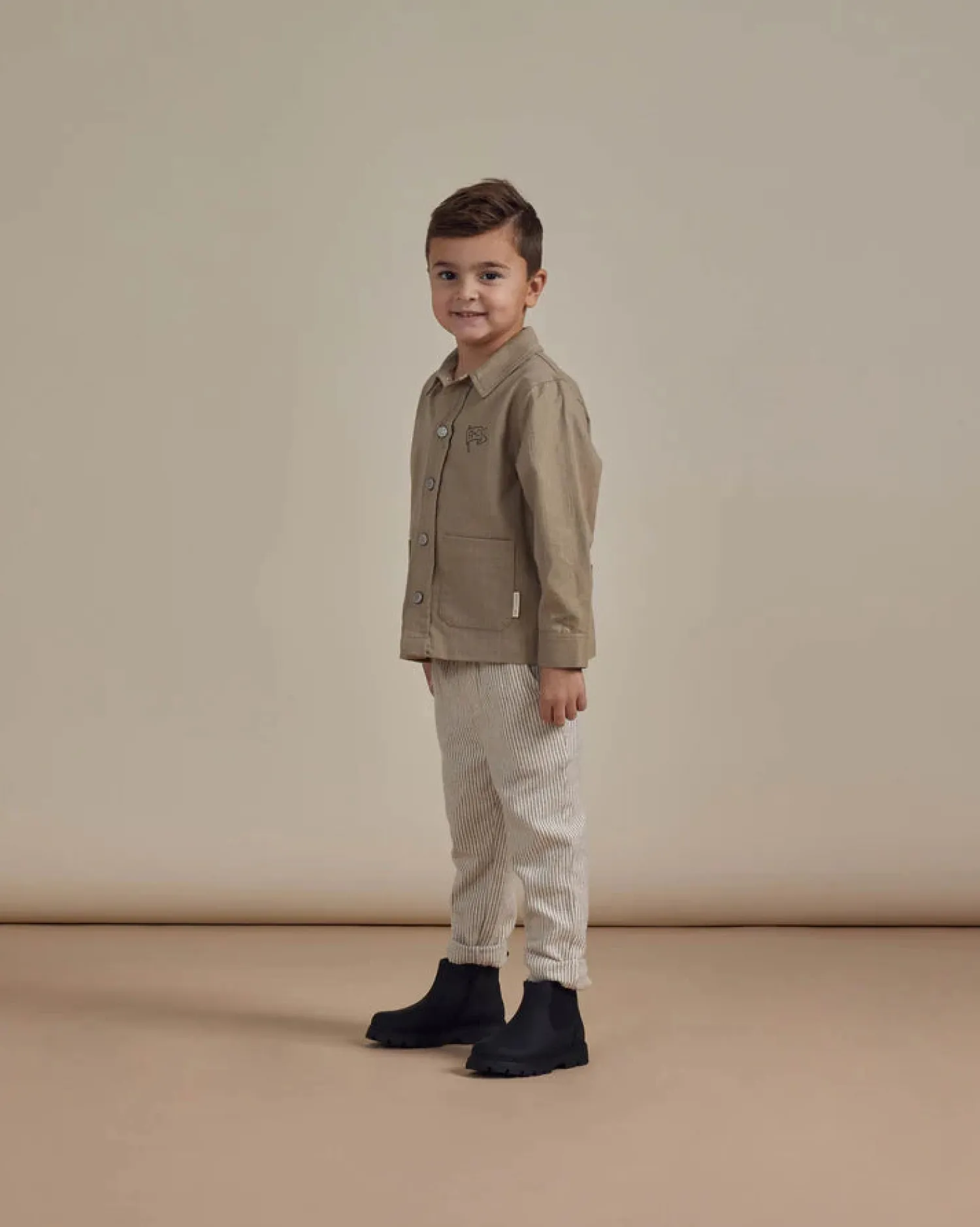 Rylee And Cru Pants>Rylee + Cru Ethan Trouser || Brass Pinstripe
