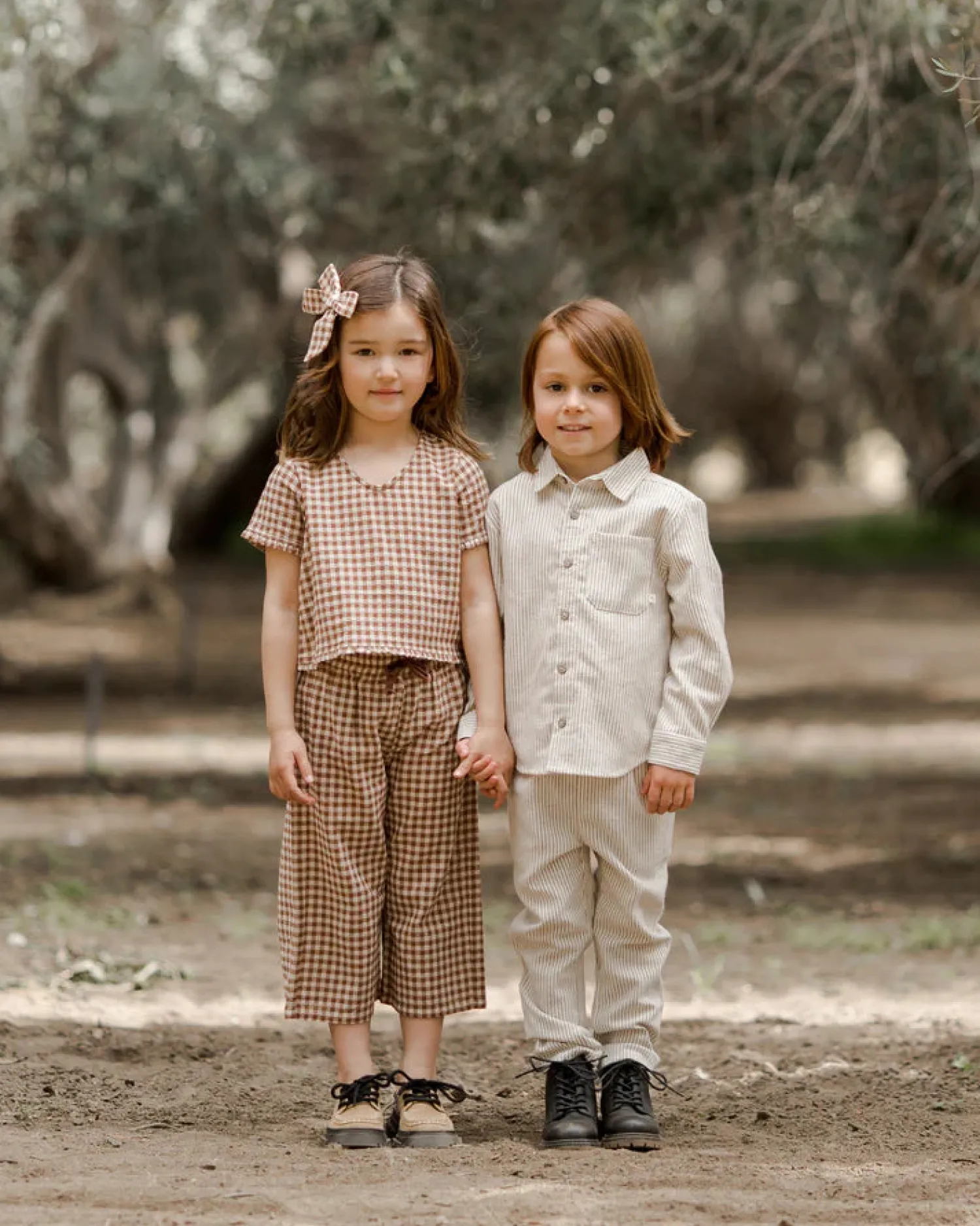Rylee And Cru Pants>Rylee + Cru Ethan Trouser || Brass Pinstripe