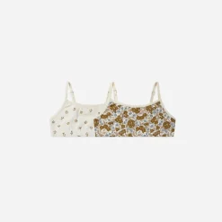 Rylee And Cru Face Masks>Rylee + Cru Girl'S Bralette Se || Gardenia, Olive Branch