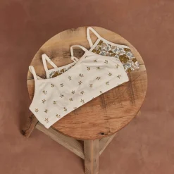 Rylee And Cru Face Masks>Rylee + Cru Girl'S Bralette Se || Gardenia, Olive Branch