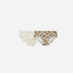 Rylee And Cru Face Masks>Rylee + Cru Girl'S Underwear Set || Gardenia, Olive Branch