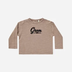 Rylee And Cru Long Sleeve T Shirts>Rylee + Cru Long Sleeve Paneled Tee || Grom
