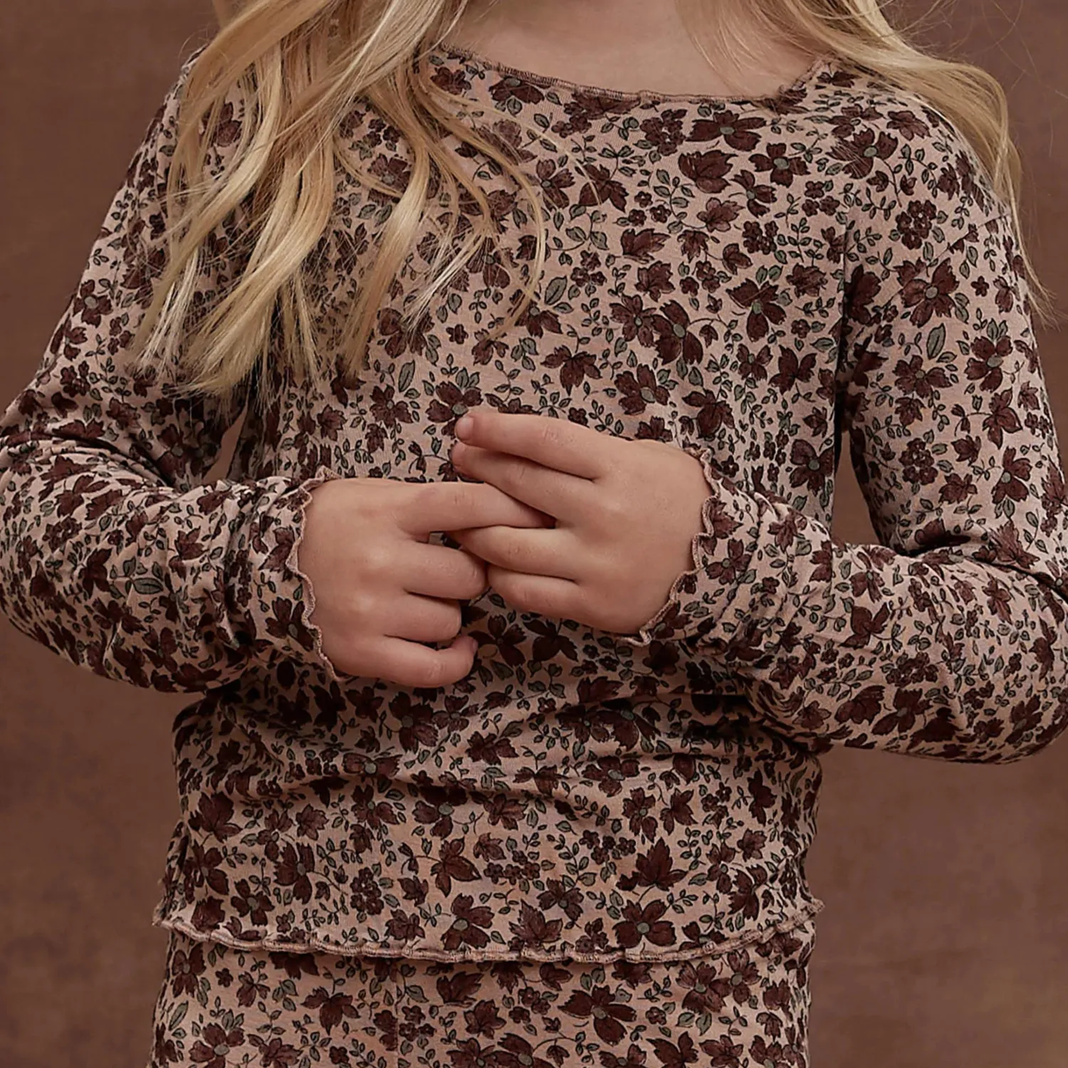 Rylee And Cru Face Masks>Rylee + Cru Pajama Set || Mahogany Flora