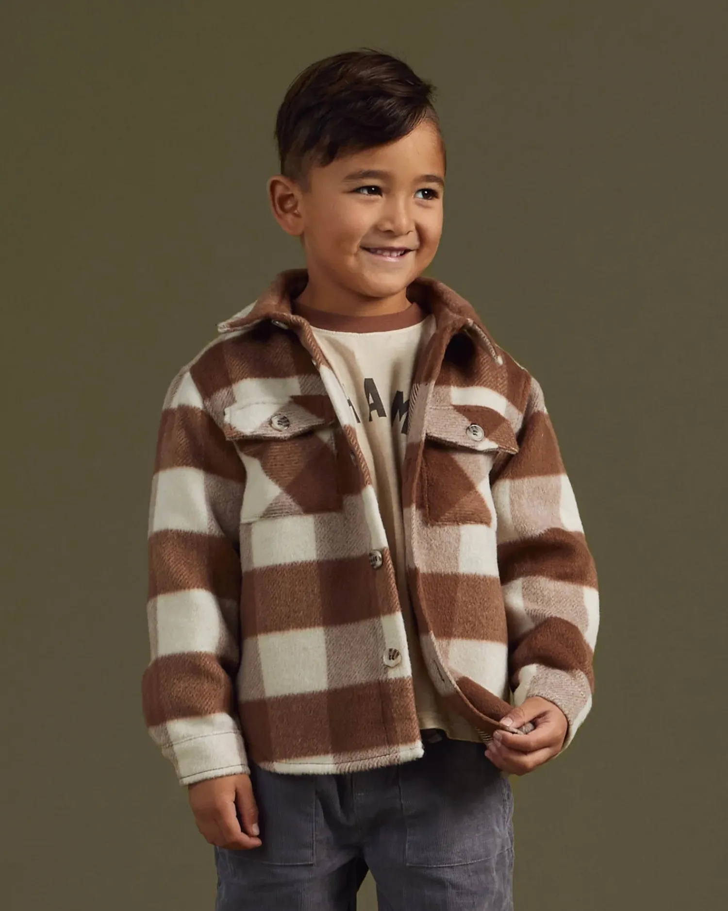 Rylee And Cru Jackets>Rylee + Cru Plaid Shacket || Cedar Plaid