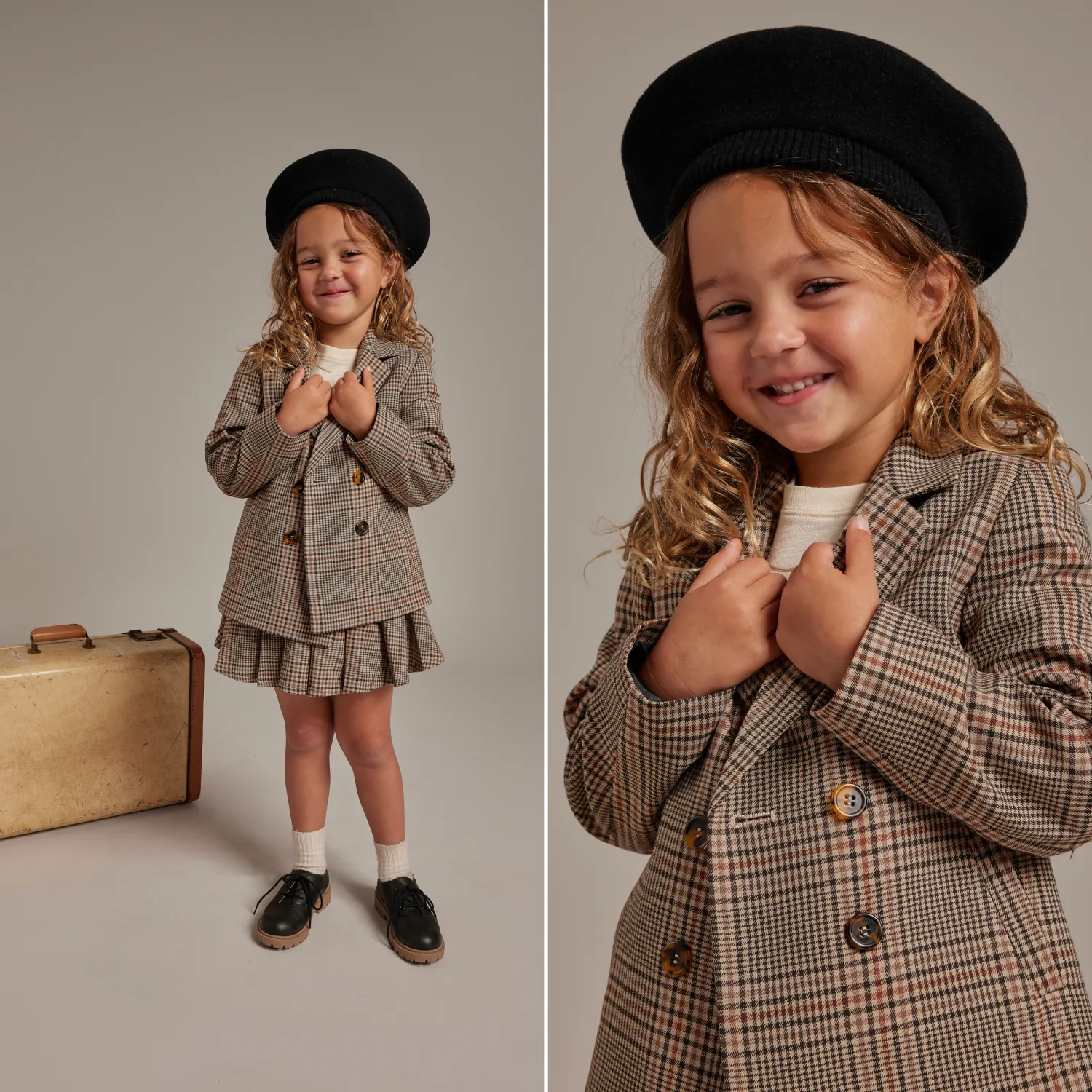 Rylee And Cru Dresses>Rylee + Cru Pleated Mini Skirt/Skort Rustic Plaid