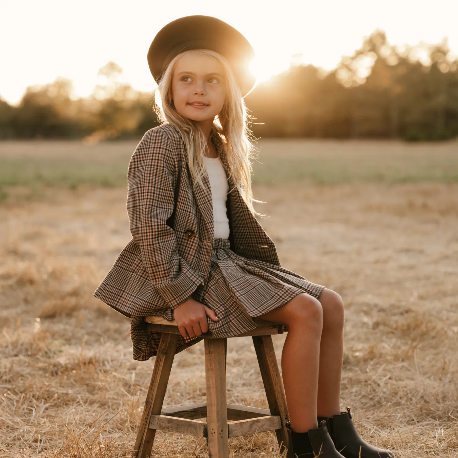 Rylee And Cru Dresses>Rylee + Cru Pleated Mini Skirt/Skort Rustic Plaid