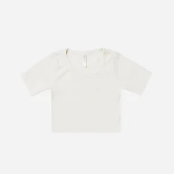 Rylee And Cru Long Sleeve T Shirts>Rylee + Cru Ribbed Scoop Tee || Ivory