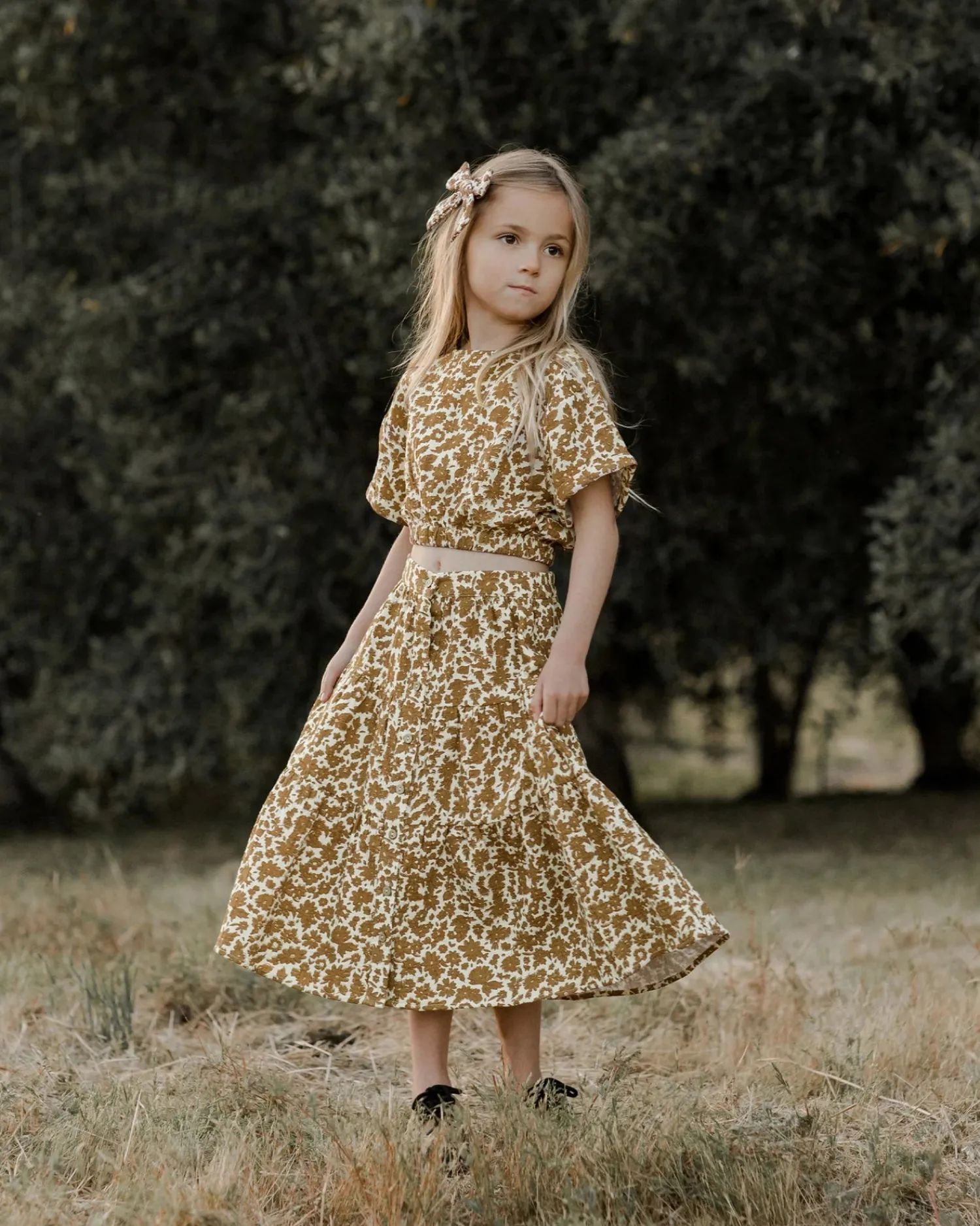 Rylee And Cru Dresses>Rylee + Cru Sjoelle Skirt || Gold Gardens