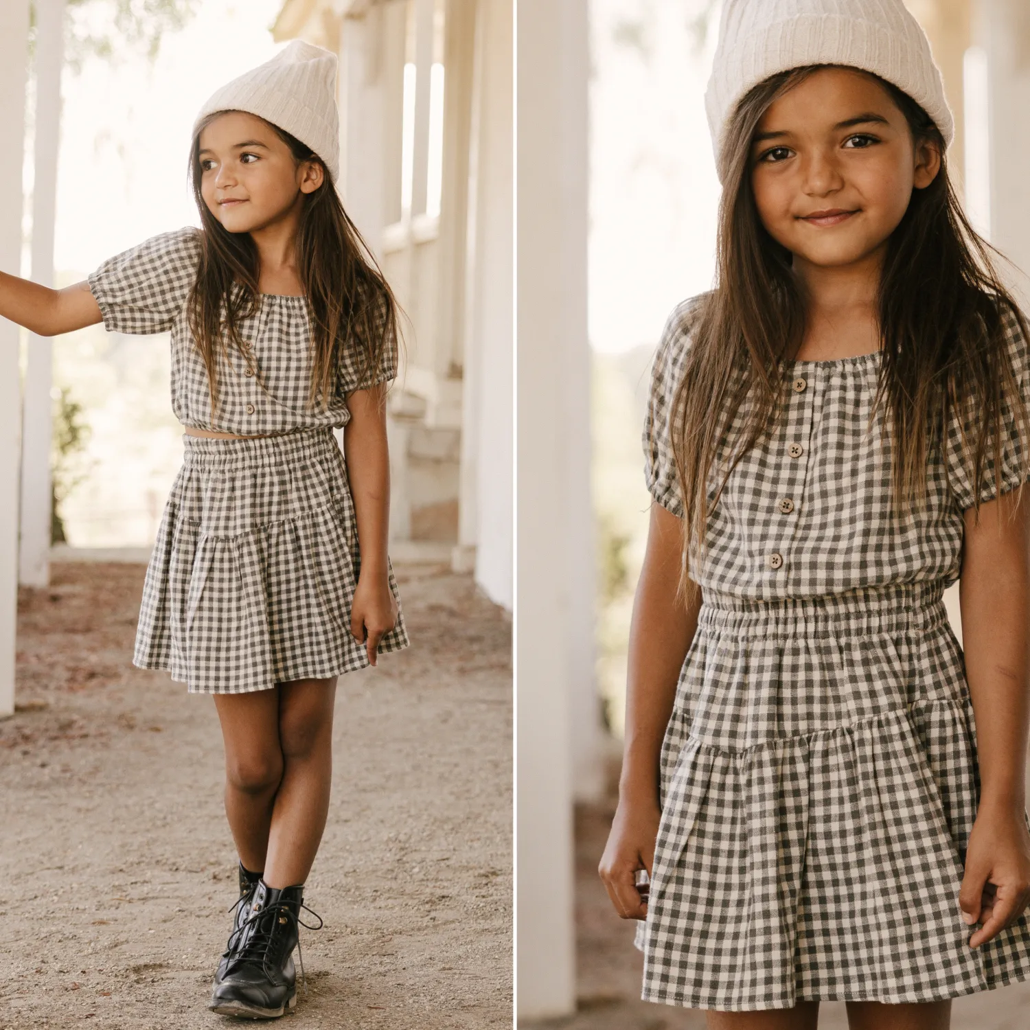 Rylee And Cru Face Masks>Rylee + Cru Skipper Top Marine Gingham