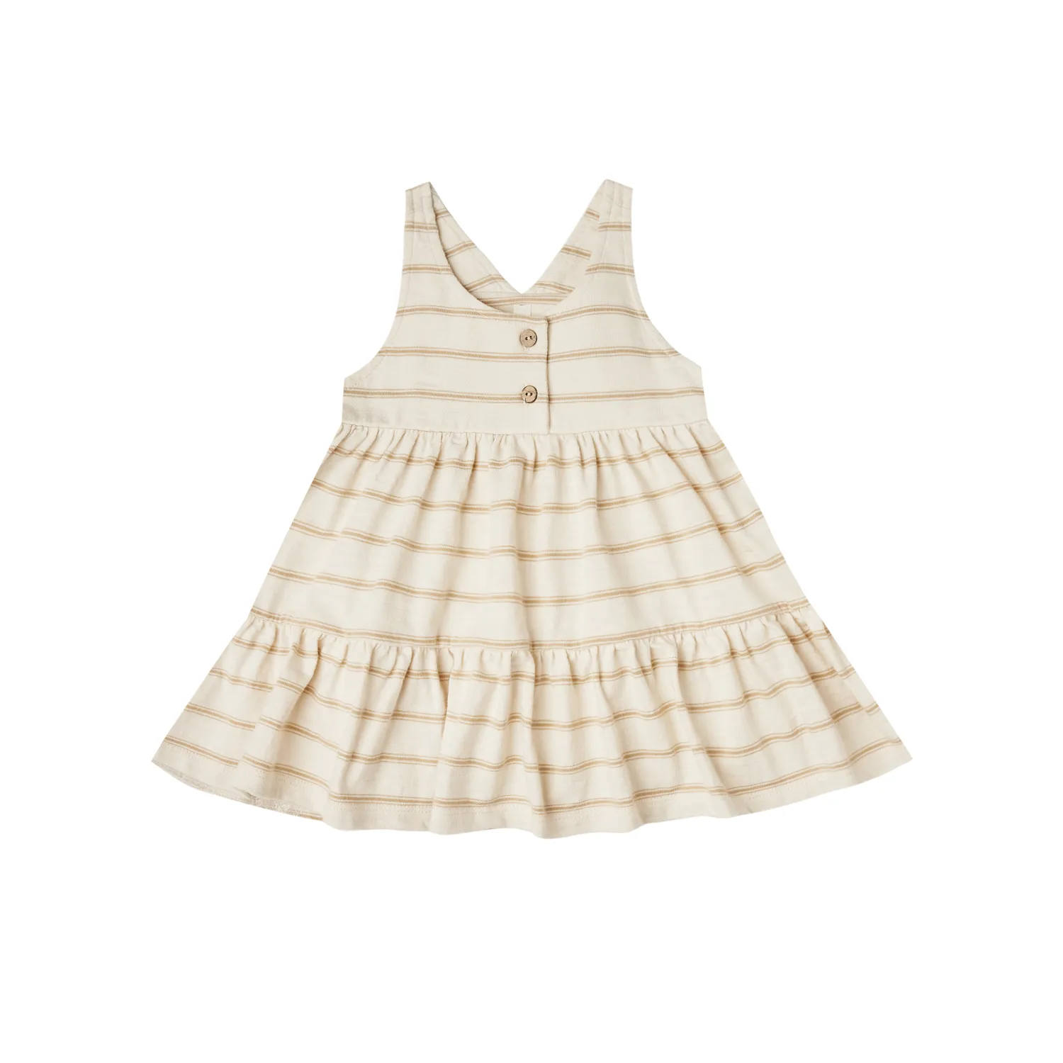 Rylee And Cru Overalls & Jumpsuits>Rylee + Cru Striped Ruby Swing Dress Almond Natural